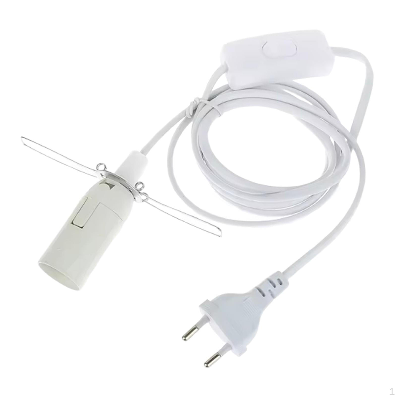 

E14 Light Socket DIY Making Home Decor 1.8M Wire for Desktop Balcony Office black белый