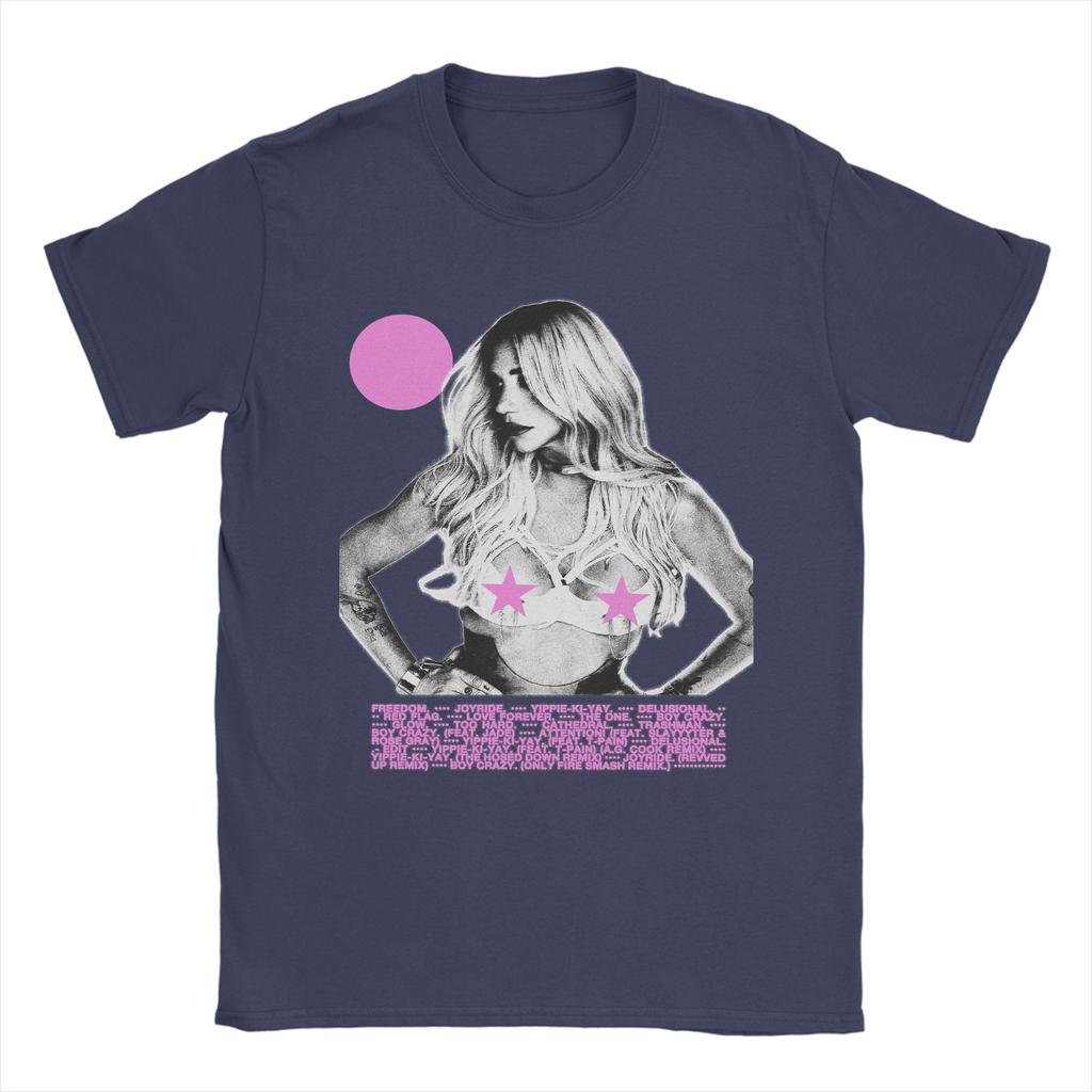 Singer Kesha TOUR TShirt Beach  Cotton TShirts For Unisex Trending Custom DIY Tee Shirt ShortSleeved Y2K Fun Tops