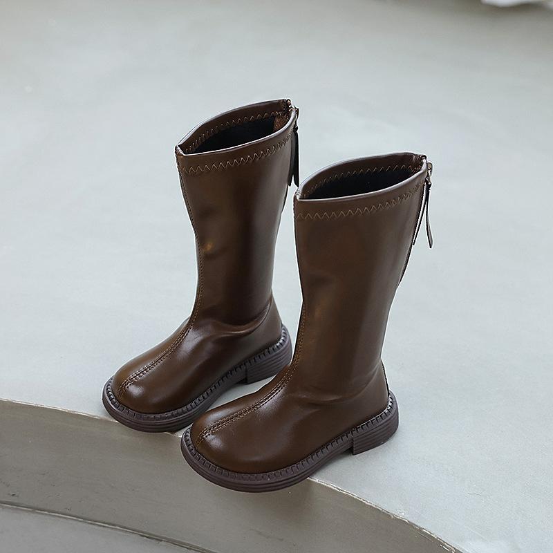 Girls' Tall Boots for Autumn and Winter, New Style Children's Shoes, Single Boot