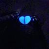 Glow-in-the-Dark Heart Charm Adjustable Woven Couple'S Bracelets, Simple Style, for Daily Wear & Valentine'S Day Gift, All Seasons