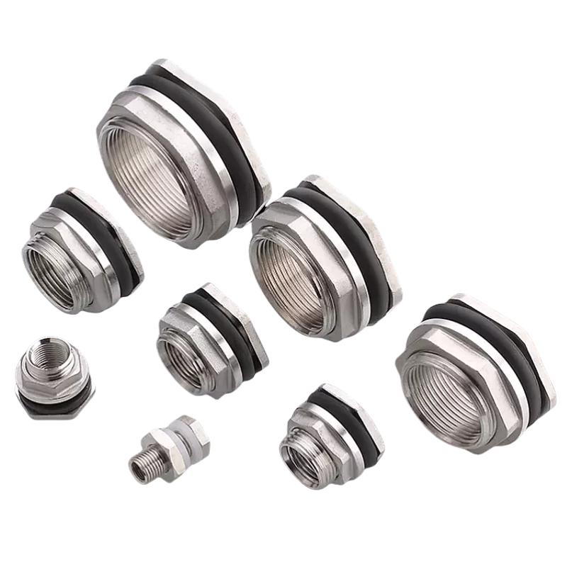 1/2” 3/4” 1” 1-1/4” 2" BSP Außengewinde 304 Edelstahlrohr Einzelner loser Schlüssel Drehanschlussmutter Wassertank Verbindungsstück