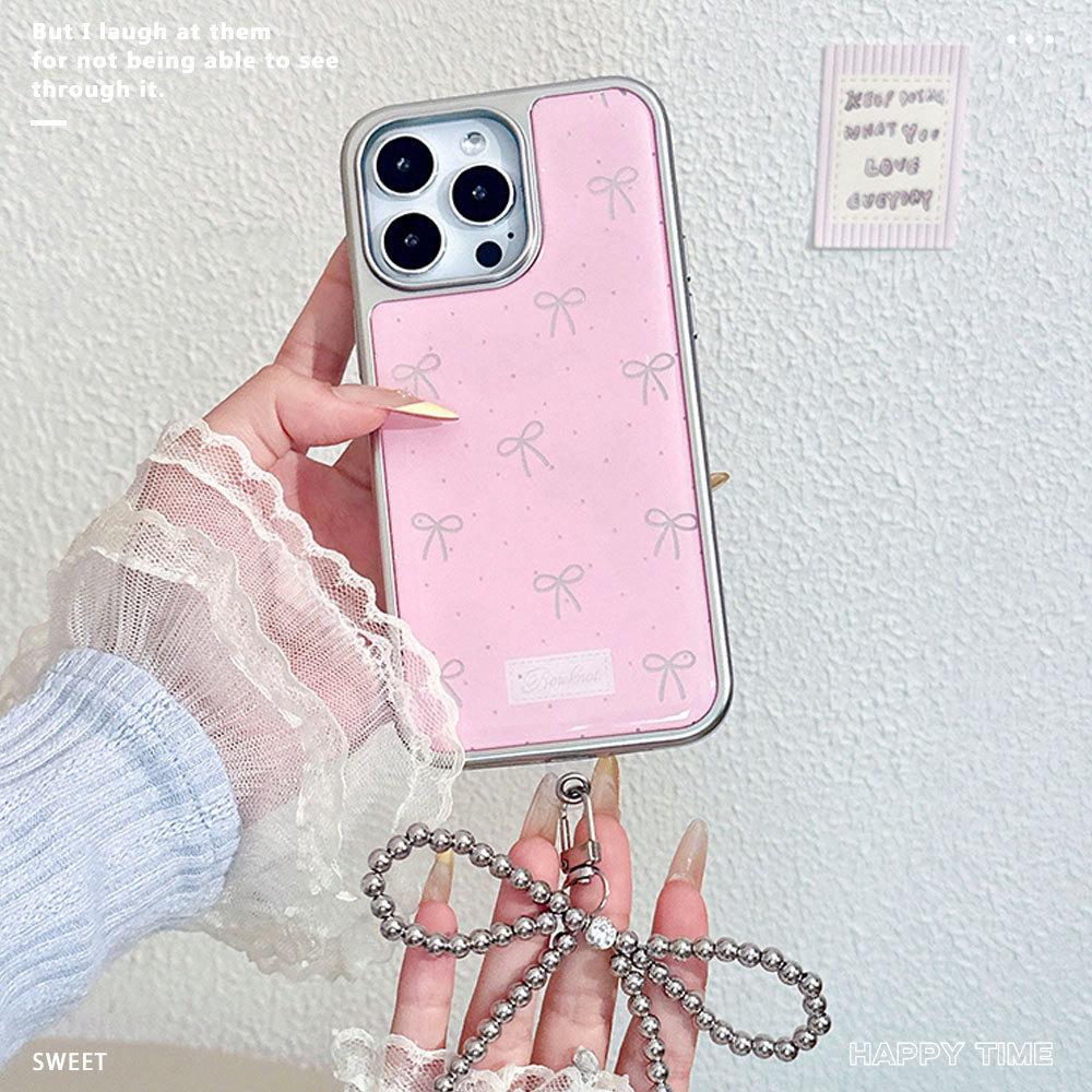 The New Electroplated Resin Is Suitable for IPhone 16 Phone Cases IPhone 15 Protective Cases  14 Bows 13 Bracelets  and 12