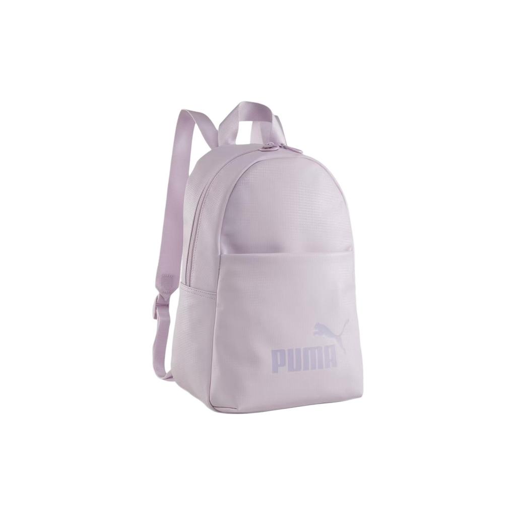 Puma Core Up Sports Casual Logo Zipper Backpack Women Backpack Fog-Grape 090276-02