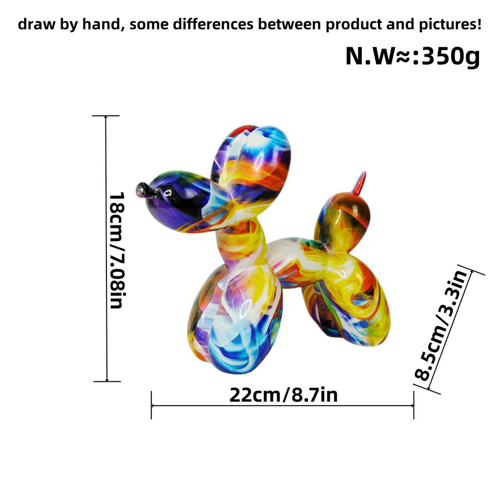 Nordic Balloon Dog Ornaments Simple and Elegant Unique Resin Crafts Home Living Room TV Cabinet Tabletop Decorations