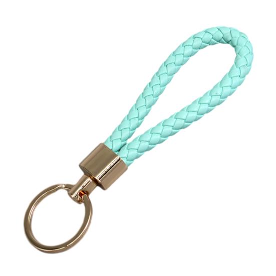 Schlüsselanhänger Lanyard Geflochtenes Seil Kunstleder Angenehmer Griff Schlüsselanhänger Aufhängeseil mit Zinklegierung Schnalle Schlüsselring