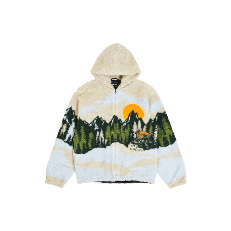 

Palace Куртка с капюшоном из флиса с принтом, унисекс, белая P19JK090 S