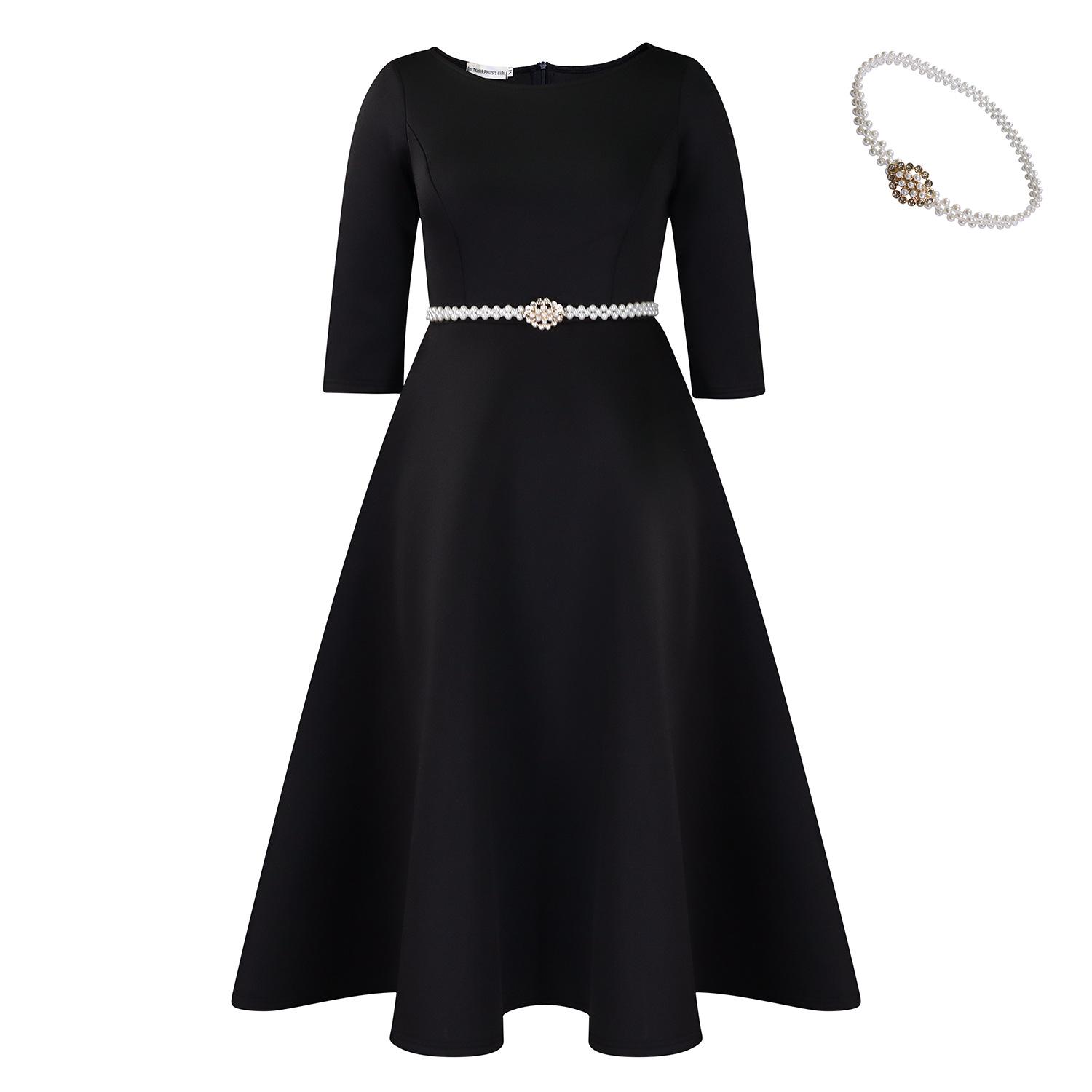 C8600 Европейское и американское однотонное вечернее платье - Коллекция Осень/Зима 2023 XXL