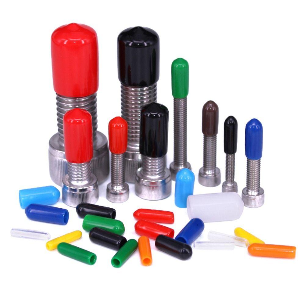 10pcs Durable Soft Cover Protective Lid Stopper Plug Nut Seal Sleeve Rubber Cap Thread Protection