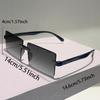 Rimless Rectangle Sunglasses Men New Fashion Gradient Outdoor Shades Women Trendy Simple Beach Vacation Decor Sun Glasses