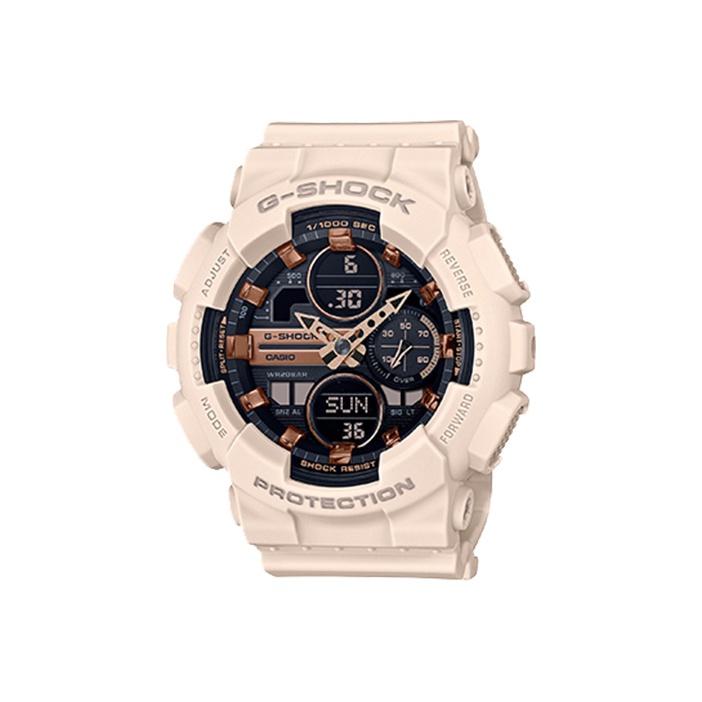 

CASIO Women s Liquid Crystal/Analog Dual Display Series Black Watch GMA-S140M-4APRD Regular Watch Box