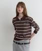 ROLAROLA Loosefit Multi Stripe Collar Knit Brown