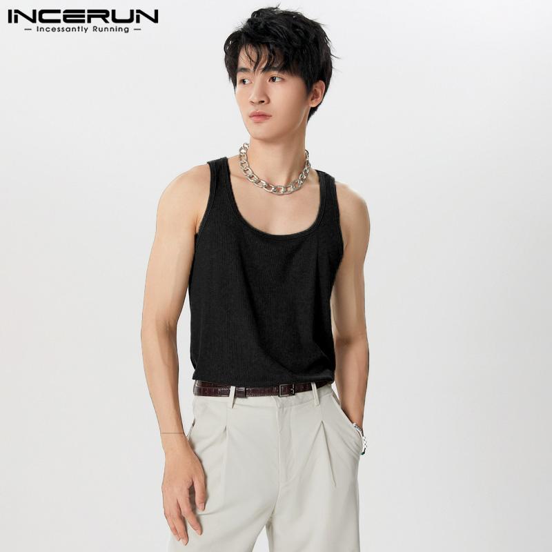 

INCERUN Мужские безрукавки жилет повседневный спортивный тонкий трикотажные майки майки M