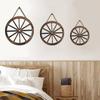 Retro Western Wooden Wagon Wheel Wall Decor