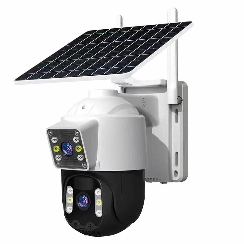 Solar Surveillance Camera Outdoor Full-color Mobile Remote Monitor Household Wireless 360 ° Panoramic Security Camera