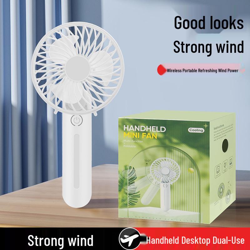 Portable Mini Foldable USB Fan: Silent, Strong Wind, Ideal for Dorms & Offices