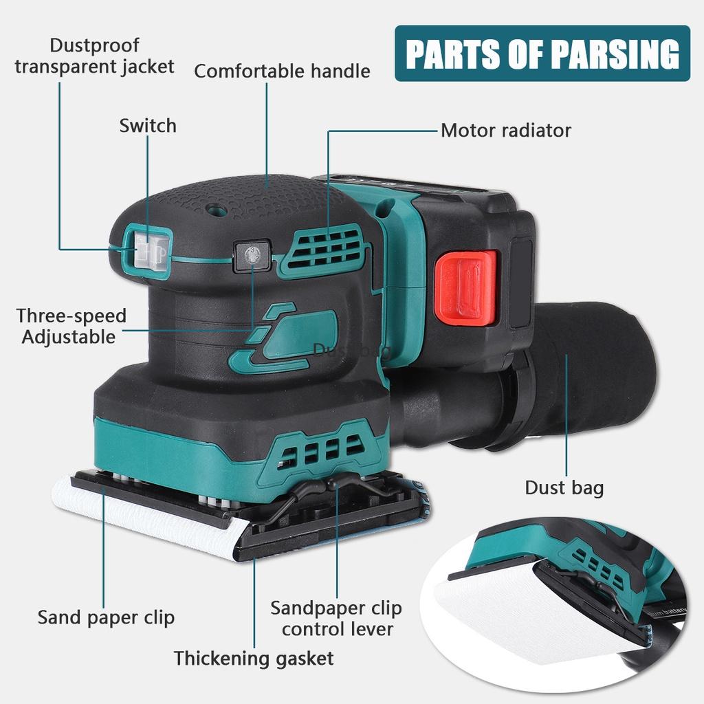8000/10000/12000RPM Brushless Random Orbital Electric Sheet Sander Dust Exhaust Power Tools Wood Grinder Polishing Machine