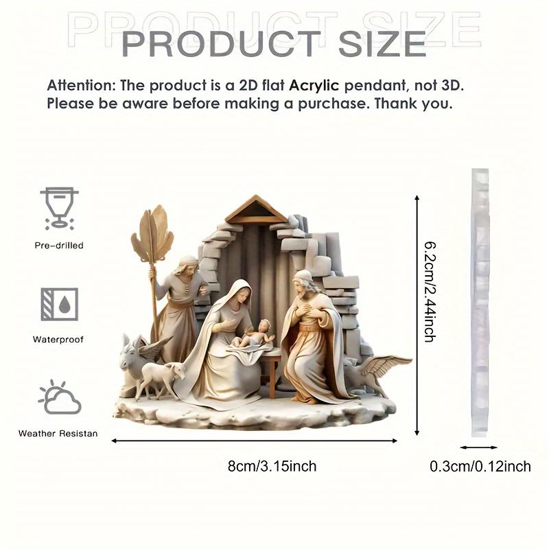 

Рождественская елка Иисус Подвеска Украшение Семейная молитва