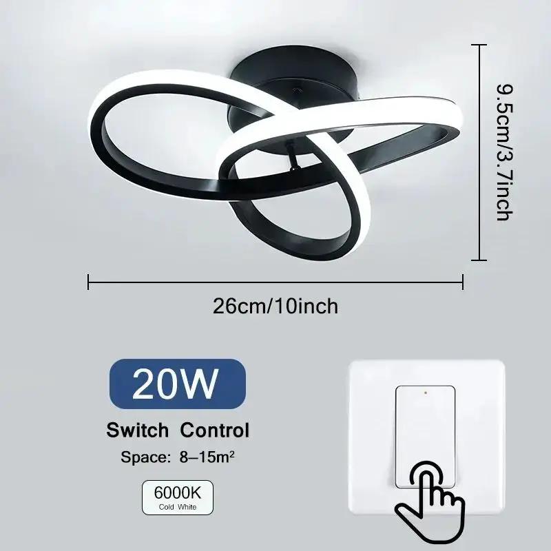 Modern Ceiling Light Household LED Pendant Light Three Color Light Bedroom Light Surface Installation 220V Restaurant Light