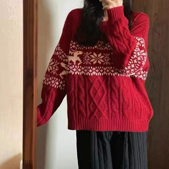 Korean Lazy Style Knit Cardigan for Women - Spring/Autumn 2025 Long Sleeve Loose Fashion with Big Buttons