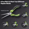 SPEEDWOX Craft Tool Set 6-Piece with Pouch. Includes 2 types of tweezers, pliers, flat-nose pliers, curved-nose pliers, nippers, and