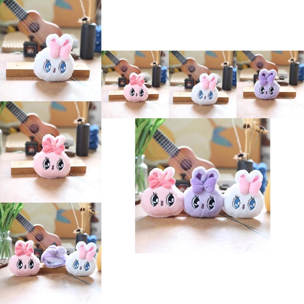 Adorable Plush Bunny Coin Purse Cute Keychain Doll Soft Stuffed Animal