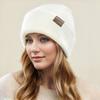 Large elastic hat women's new autumn and winter knitted wool hat women's fashion warm bag head cold hat