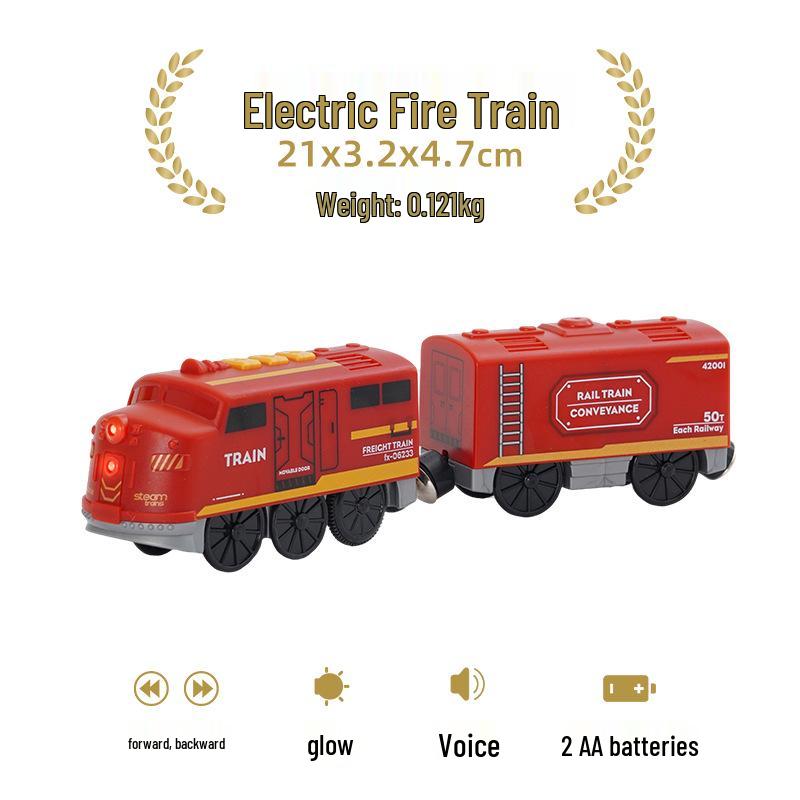Set Tren Electric pentru Copii - Compatibil cu Piste din Lemn Thomas Brio Mi Rabbit