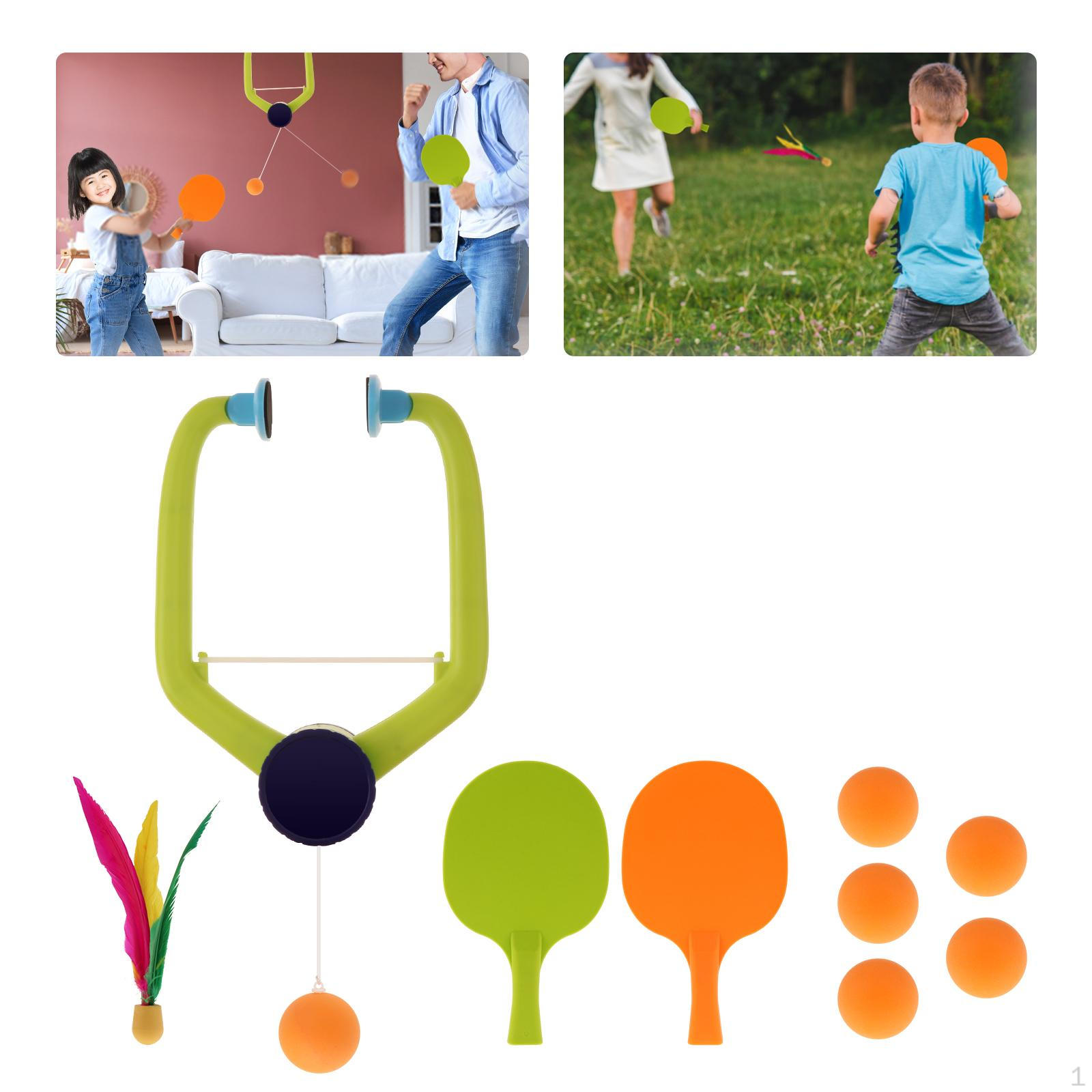 

Подвесной тренажер для настольного тенниса в помещении для улучшения координации, портативный тренажер для понга 6 Balls