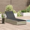 Sun Lounger Beige 200.5 x 70 x 75 cm Poly Rattan