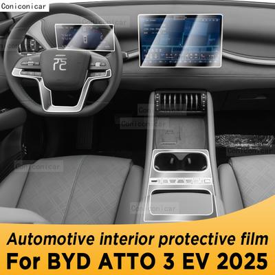 For BYD ATTO 3 EV 2025 Panel Navigation Automotive Interior Screen TPU Protective Film Cover Anti-Scratch Sticker