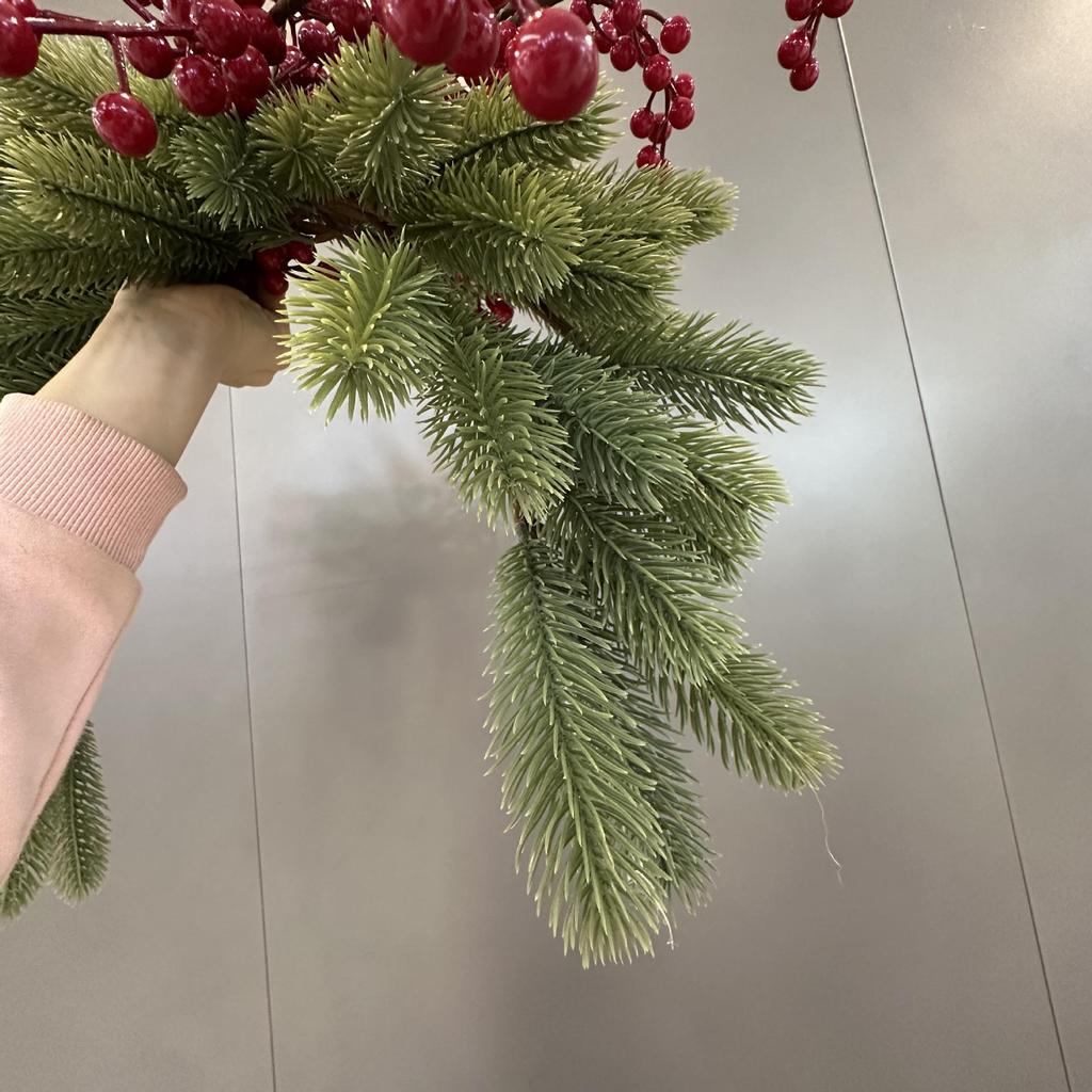 Tira de Agujas de Pino Artificial - Decoración Navideña Verde Suave
