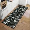 Witch Lives Here Runner Rug Halloween Hallway Carpet with Cat Broom and Moon Witchcore Spooky Welcome Mat for Home Decoration