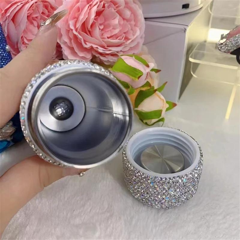 150ML Mini Cană Izolată Sticlă de Apă din Oțel Inoxidabil cu Perete Dublu Termos Portabil Blic Cană cu Diamante Cană de Cafea