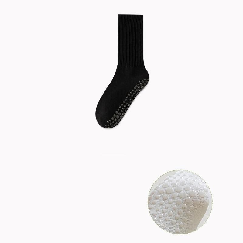 Mid-Calf Yoga Socks Anti-Slip Breathable Sweat-Absorbing Odor-Free Massage Sole for Pilates Gym Fitness Floor Socks