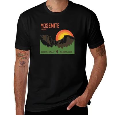 Yosemite National Park TShirt Basic Short Sleeve Cotton Blend TShirt
