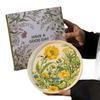 Retro Flower Ceramic Plate Cute Girl Flower Dessert Breakfast Plate Household Ceramic Plate High Value Vegetable Plate