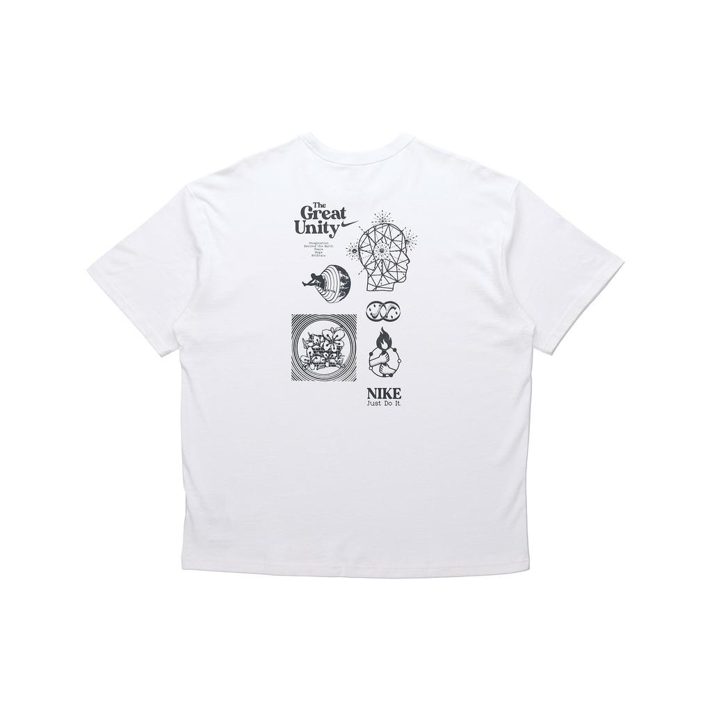 Nike Great Unity Logo Print Sports Round Neck Short Sleeve T-Shirt Men Tops White DM7899-100