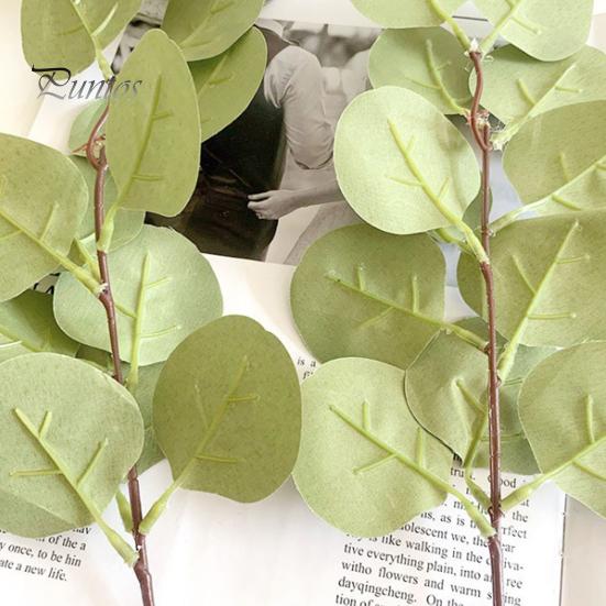 Fake Leaves for Flower Arrangements Artificial Eucalyptus Stems Real Touch Faux Greenery Branches Realistic Branch Vase Wedding Bouquet Arrangement