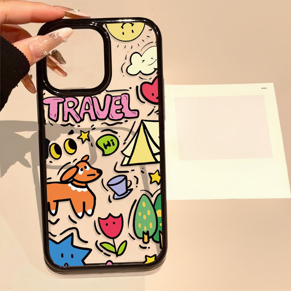 Acrylic Phone Case for iPhone 11 12 13 14 Pro 12 14 16 Pro Max for Samsung A16 A36 A56 S24 FE High-quality Painted Anti-fall Mobile Phone Case