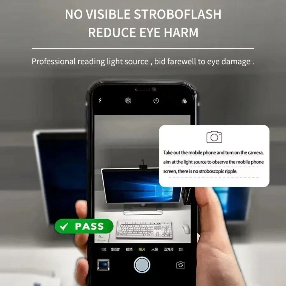 Eyes Protection Computer Screen Light Bar Stepless Dimming Laptop Clip Light  Dormitory