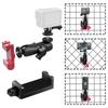 Aluminum Tennis Camera Mount for Smartphone and Action Cameras 360 Degree Adjustable Phone Clamp for Sports Training