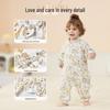 2024 Bamboo Cotton Baby Sleeping Bag - Four-Layer, Footed, for Spring/Autumn, Anti-Kick Blanket for Kindergarten and Air-Conditioned Rooms
