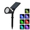 7 LED Solar Spot Lights RGB Solar Landscape Lights IP65 Waterproof Brightness Adjustable for Outdoor Garden  Lawn Decor Lighting