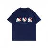 Trendy Plus-Size 2026 Black Cartoon Loose-Fit Short-Sleeve T-Shirt for Women