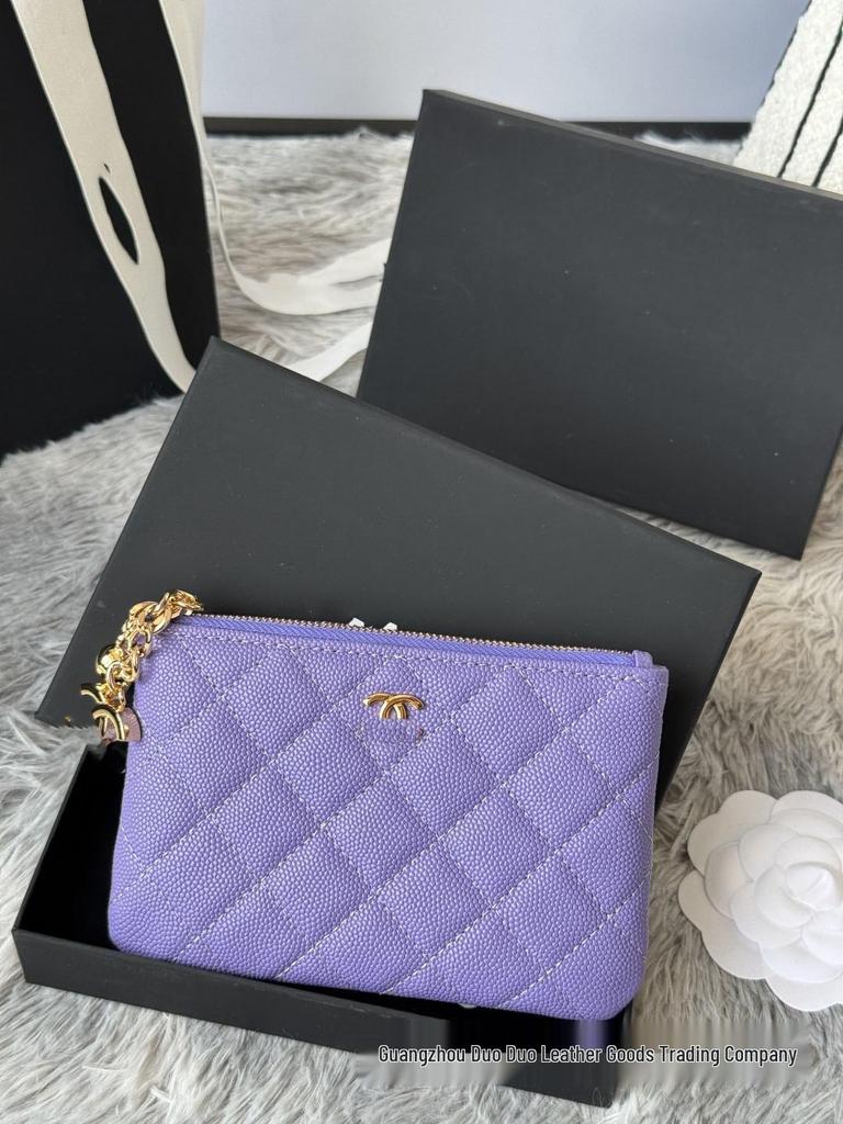 Trendige Echtleder-Kartenhalter-Geldbörse mit Rautenmuster