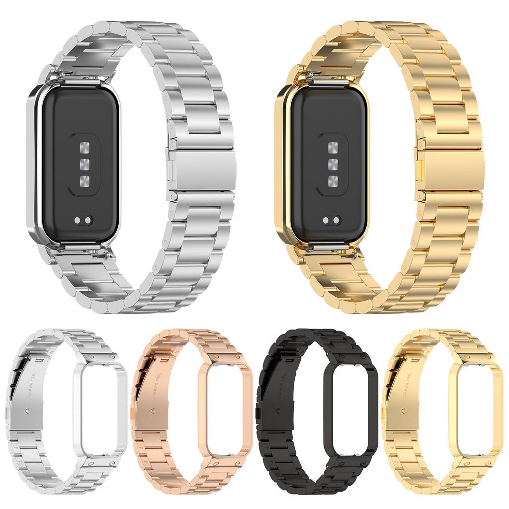 Şık Paslanmaz Çelik Yedek Kayış ve Rahat Saat Bandı Saat Aksesuarları Band 8 Active için Uygun