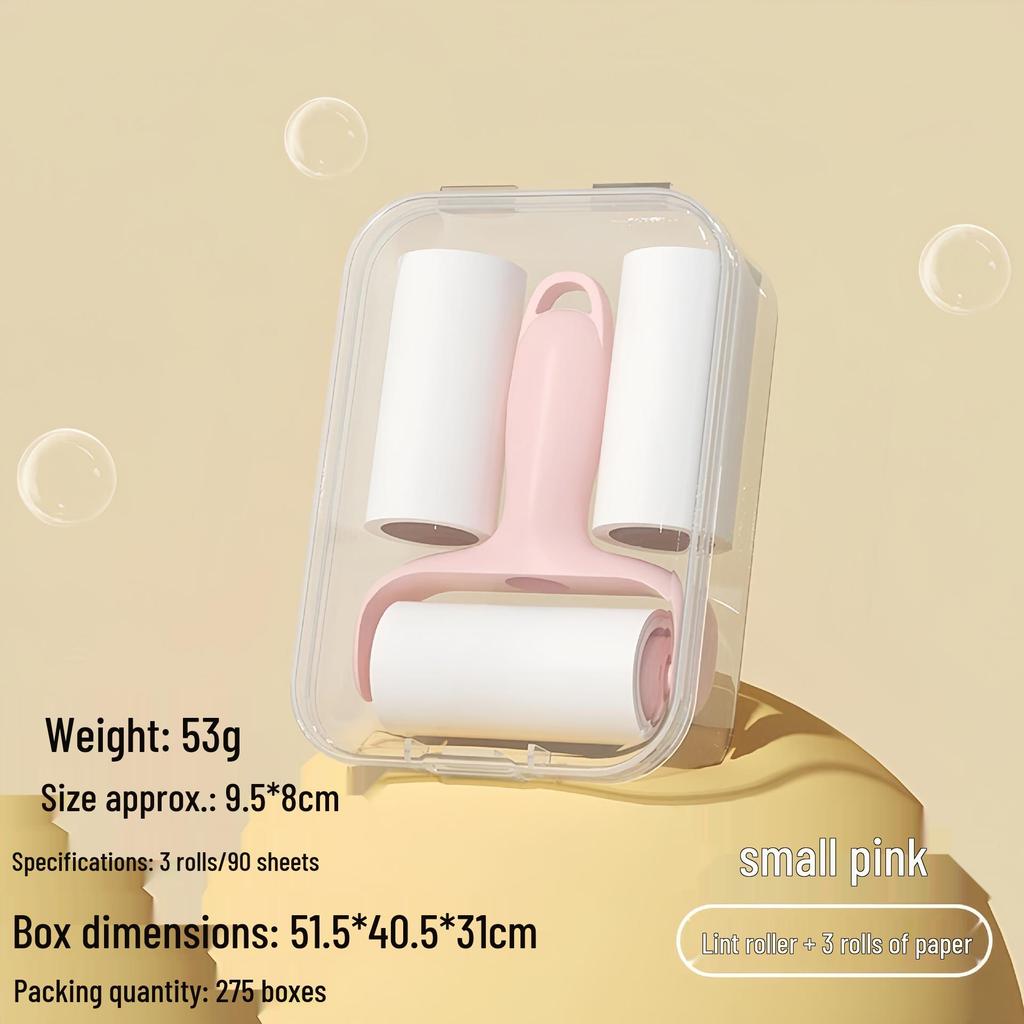 Sticky Lint Roller with Tear-Off Replacement Core for Clothes and Pet Hair Removal
