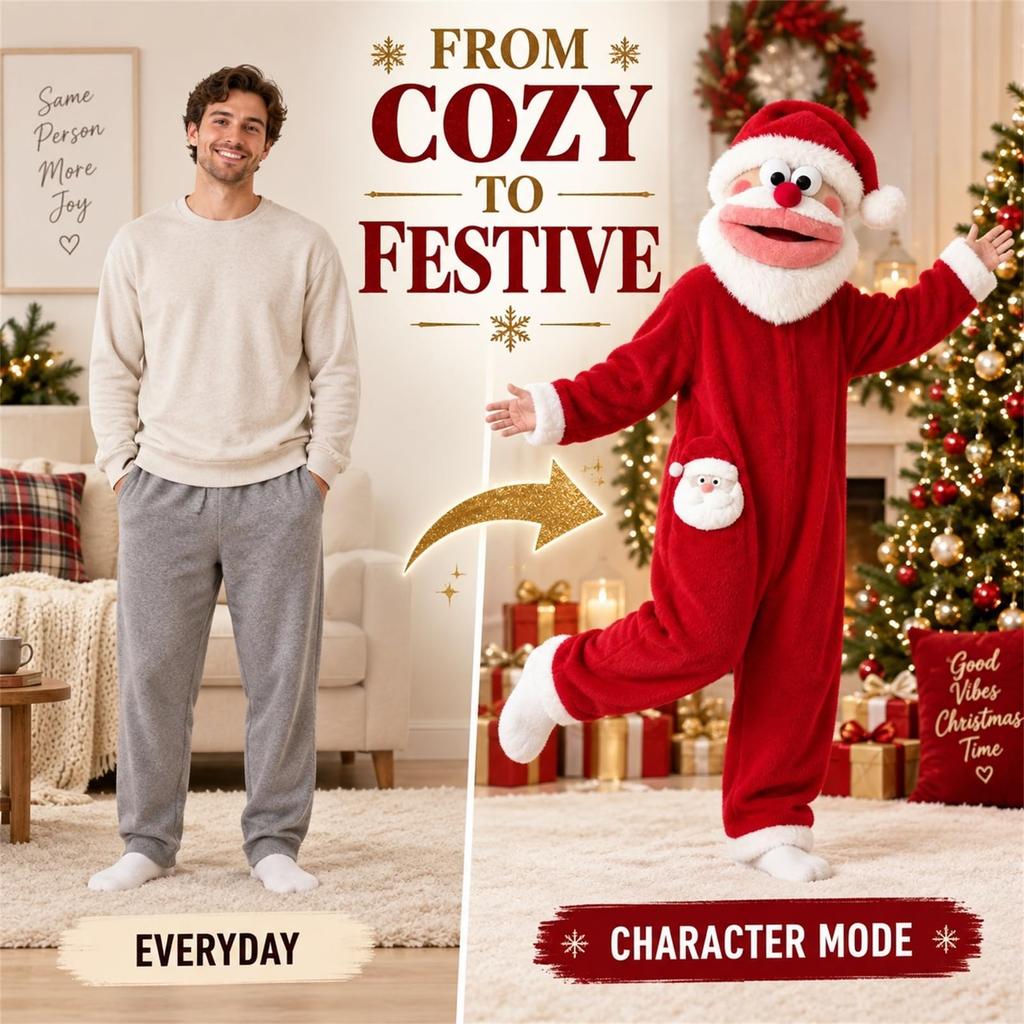 Women's Christmas Costume Jumpsuit Holiday Pajama Performance Outfit for Adults