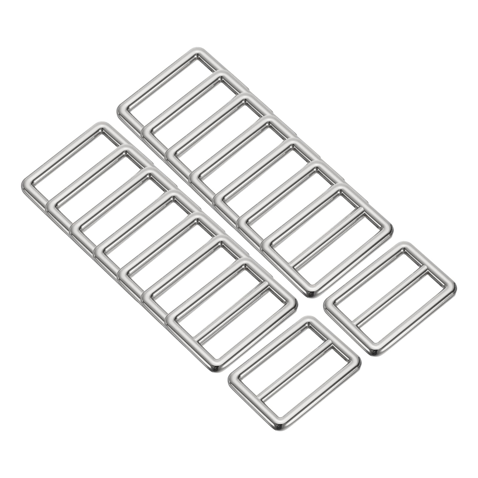 

16 Pack Zinc Alloy Slide Adjustment Buckle 1 Rectangle Slide Adjuster Webbing Strap Slider for Belt Bag Backpack DIY Accessories Replacement [uxcell]
