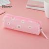 Macaron Color Pencil Case Flower Case, Large Capacity PVC Pen Pouch, Spill-proof Holder Waterproof Stationery Bag for Students, School Supplies